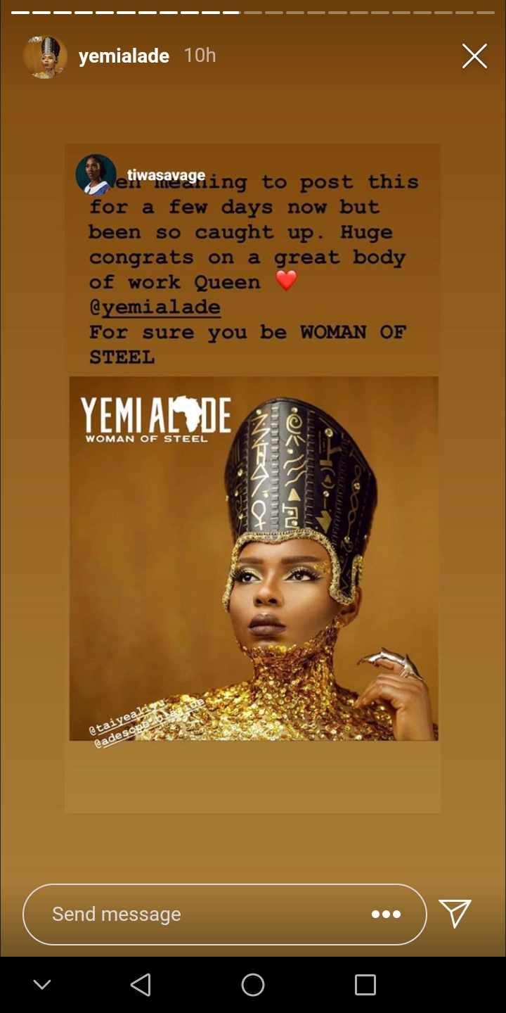 Yemi Alade and Tiwa Savage end feud